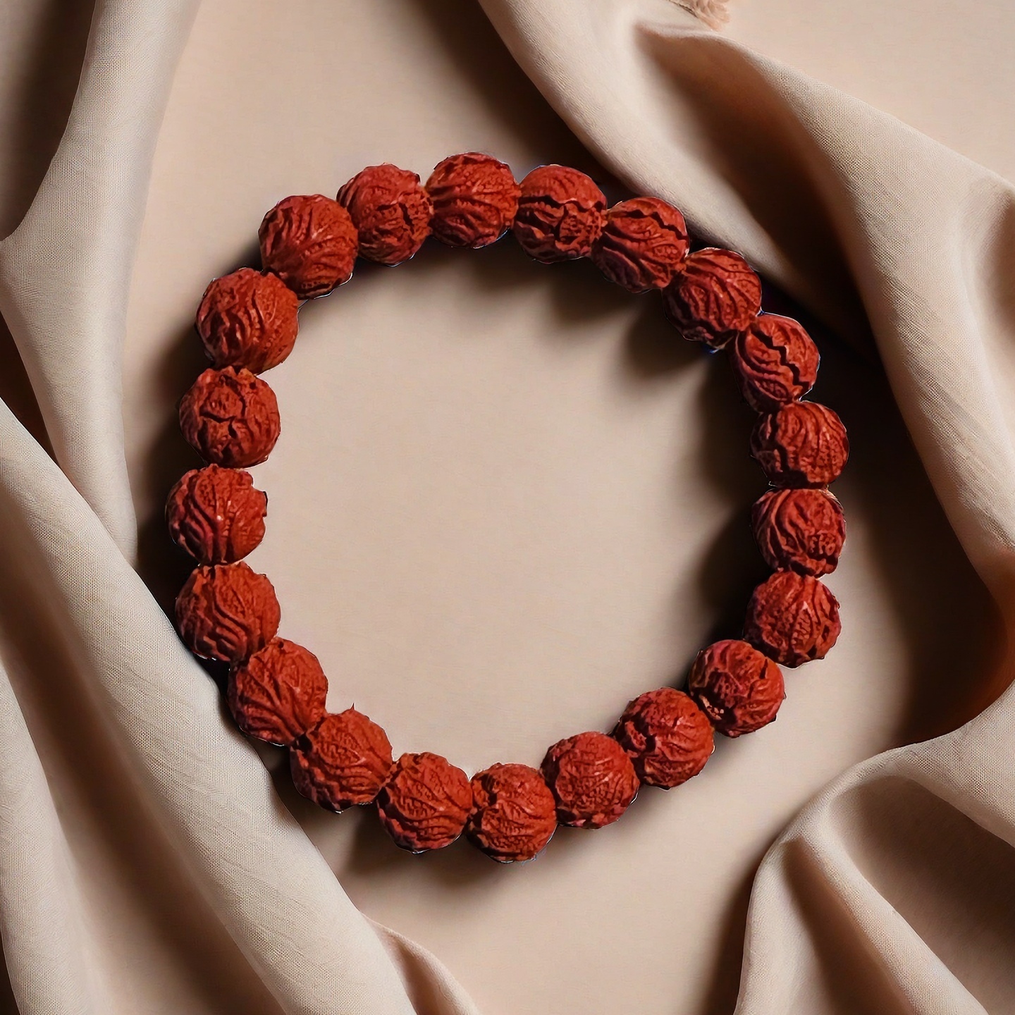 Authentic Cinnabar (Zhu Sha) Protection Bracelet - Hand-Knotted Beads