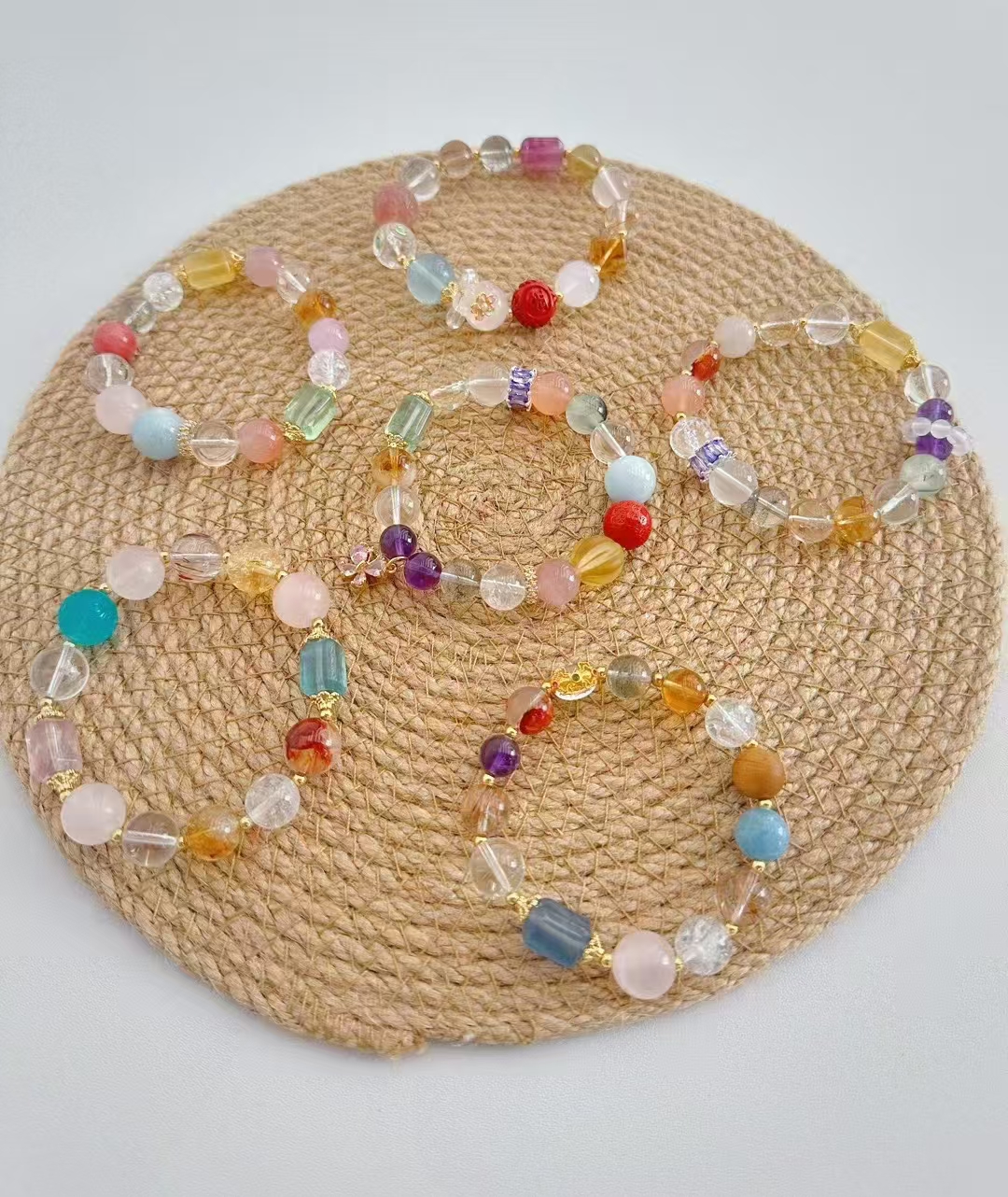 7-Chakra Healing Multi-Gemstone Crystal Bracelet